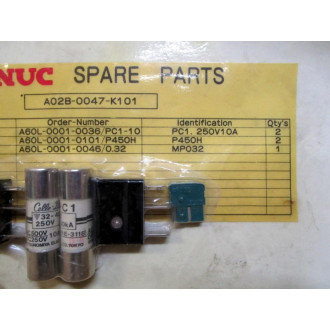 Fanuc A02B-0047-K101 Fuse Kit Element WFuses