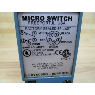 Honeywell LSYKC3KQ-8CFP Limit Switch LSYKC3KQ8CFP - New No Box
