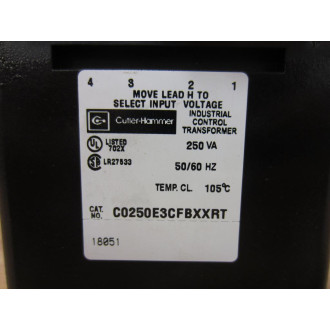 Cutler Hammer C0250E3CFBXXRT Eaton Transformer