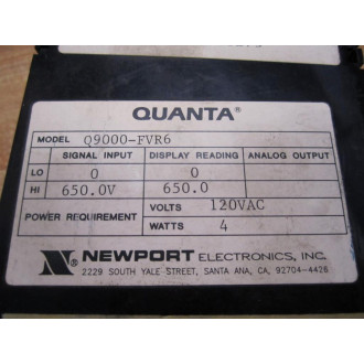 Newport Q9000-FVR6 AC Voltmeter Q9000FVR6 - Used