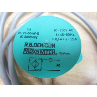 R.B. Denison NJ25-50-W-S Inductive AC NJ2550WS - New No Box