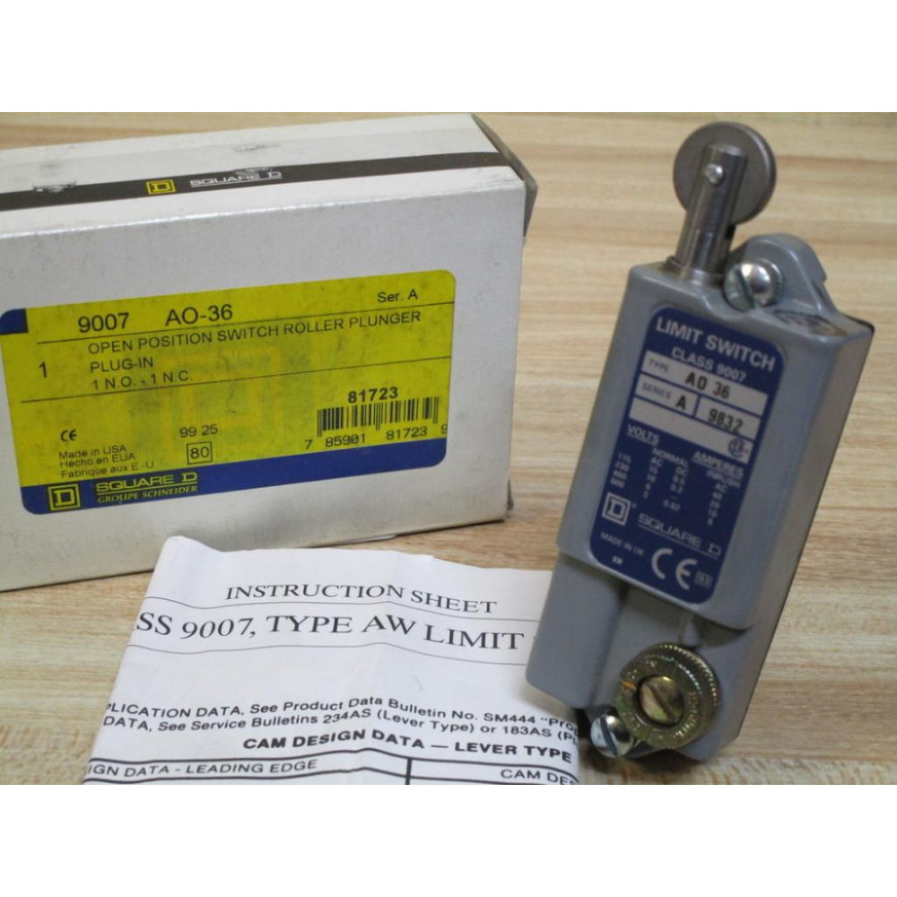 Square D 9007-AO36 Limit Switch 9007-A036