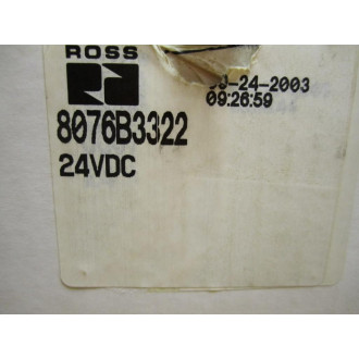 Ross 8076B3322 Solenoid Pilot Valve