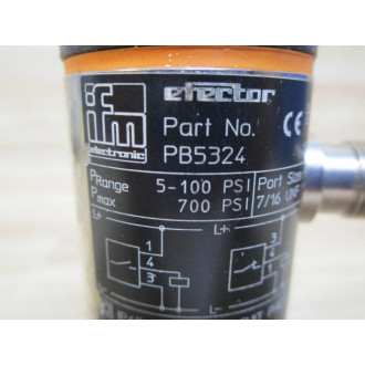 IFM Efector PB-010PBRU76-HFPKGUS V Sensor PB5324 - Used