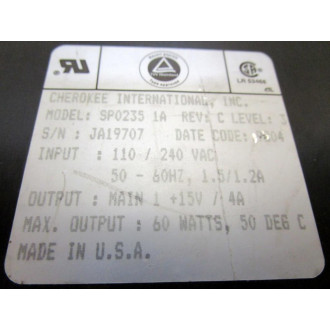 Norand 851-027-001 Power Supply 851027001 - Used