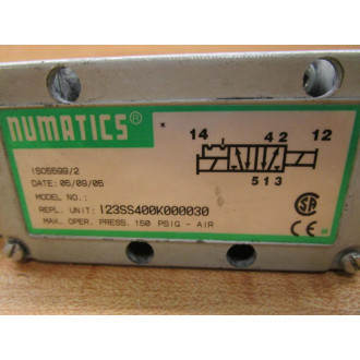 Numatics 123SS400K000030 Valve - Used