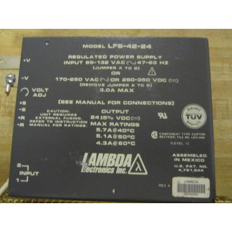 Lambda LFS-42-24 Regulated Power Supply LFS4224 - Used