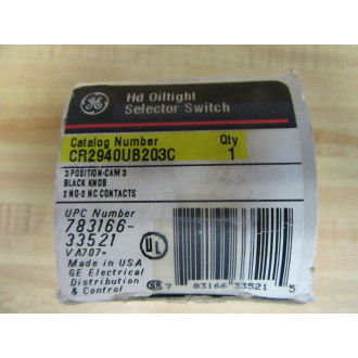 General Electric CR2940UB203C Selector Switch Cam 3