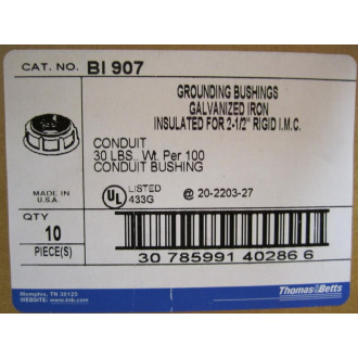 Thomas And Betts BI 907 Grounding Bushing (Pack of 10)