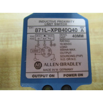 Allen Bradley 871L-XPB40Q40 Limit Switch 871LXPB40Q40