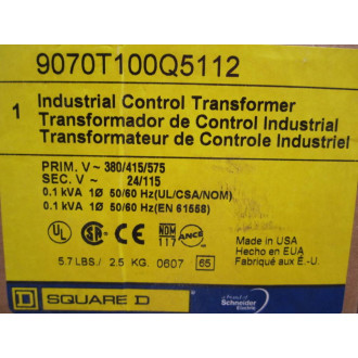 Square D 9070T100Q5112 Transformer