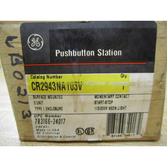 GE General Electric CR2943NA103V Pushbutton Station