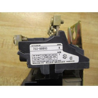 Allen Bradley 702-BOD-93 Contactor 702-B0D-93 Series K