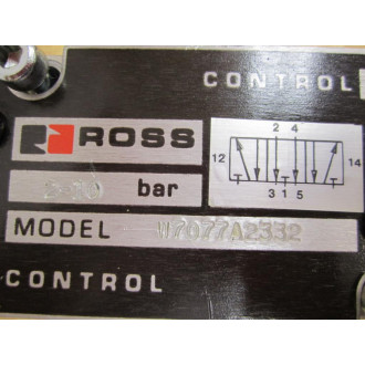 Ross W7077A2332 Pneumatic Valve - New No Box