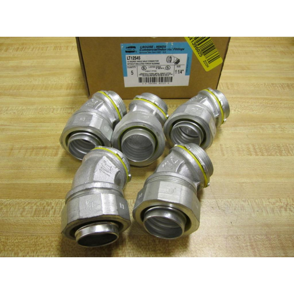 Crouse & Hinds LT12545 1-14 Male Connector (Pack of 5)