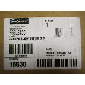 Hoffman F66LE45C 45 Degree Elbow Outside