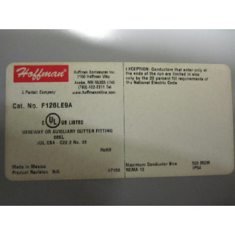 Hoffman F126LE9A Enclosure - New No Box