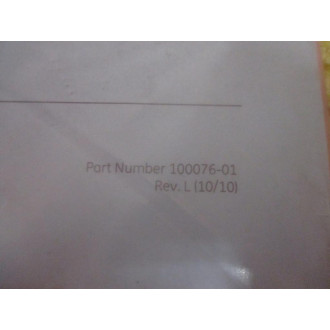 General Electric 100076-01 GE Velomitor Sensors Operation Manual