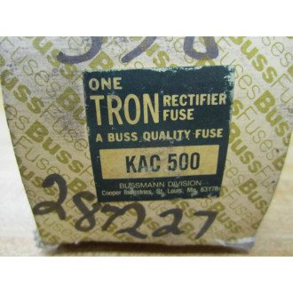 Bussmann KAC 500 KAC500 Rectifier Fuse Tron
