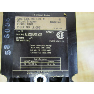 ITE E22B020 Circuit Breaker - Used