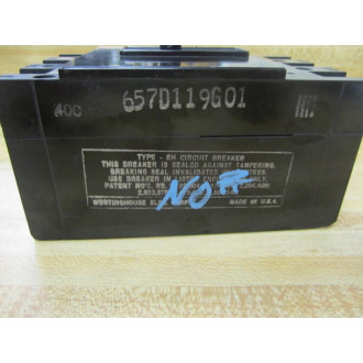 Westinghouse EH3015 Circuit Breaker - Used
