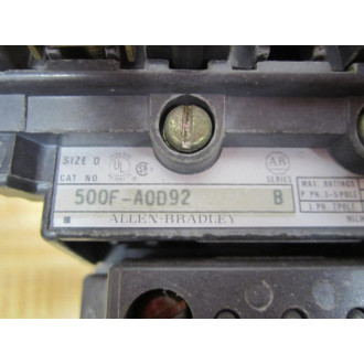 Allen Bradley 500F-AOD92 Contactor 500F-A0D92 - New No Box