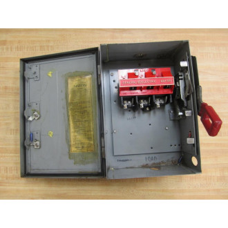 GE General Electric THN3361J Safety Switch Mod. 1 30 Amp 600 VAC - Used