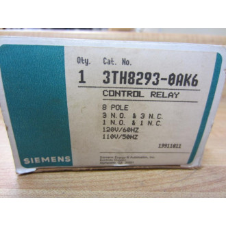 Siemens 3TH8293-0AK6 3TH82930AK6 Control Relay