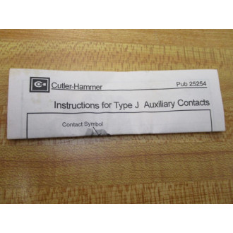 Cutler Hammer Eaton 9084A17G01 Auxiliary Contact J11