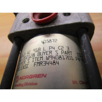 Norgren WC63 AE 91B L P4 C2 3 Cylinder WC63AE91BLP4C23 - Used