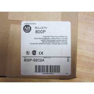 Allen Bradley 800P-S2C2A Palm Push Button 800PS2C2A Series E Sealed