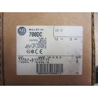 Allen Bradley 700DC-P1200Z12 Relay Series 700DCP1200Z12 Series A