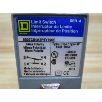 Square D 9007C54A2P6Y1905 Limit Switch - New No Box
