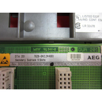 AEG DTA 201 Secondary 5 Slot Subtrack Without Ribbon Cable - Used