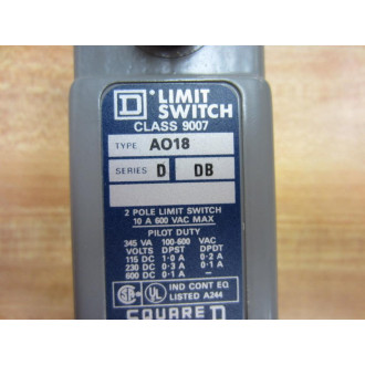 Square D 9007-AO18 Limit Switch 9007-A018
