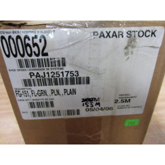 Paxar FG-151 FG151 000652 62 Rolls Of Labels - 2.5M Per Role 155M Total