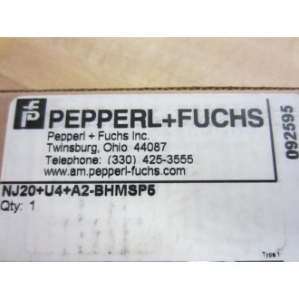 Pepperl + Fuchs 092595 Inductive Sensor NJ20+U4+A2-BHMSP5
