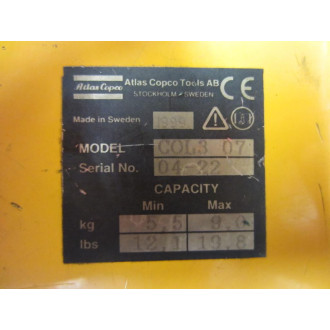 Atlas Copco COL3 07 Balancer - Used