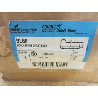 Crouse & Hinds BLB8 Conduit Outlet Body 3"
