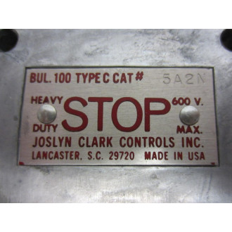 Joslyn Clark 5A2N Palm Push Button Stop Red