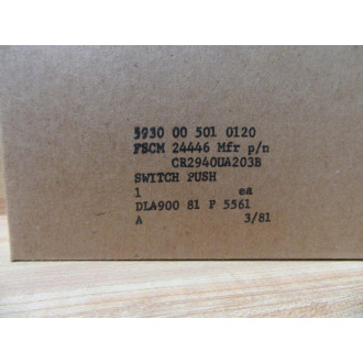 General Electric CR2940UA203B Pushbutton GE WO Contact Block