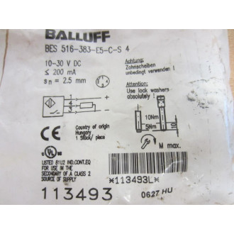Balluff BES 516-383-E5-C-S4 Sensor BES516383E5CS4