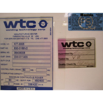Welding Technology(wtc) 830-0168V2 Welding control - New No Box