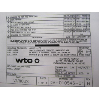 Welding Technology(wtc) 830-0168V2 Welding control - New No Box