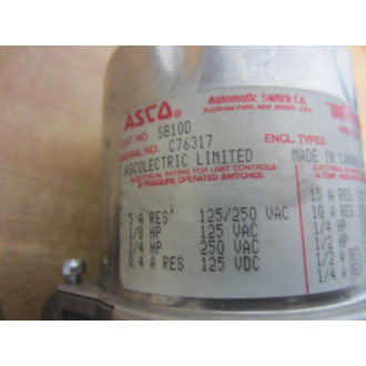 Asco SB10D ASCO Temperature Pressure Switch - New No Box