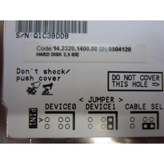 Hitachi 13G1401 Travelstar Drive HTS424020M9AT00 - Used