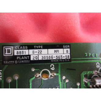 Square D 8881 B-22 Circuit Board Series B - Used