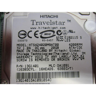 Hitachi 13G1401 Travelstar Drive HTS424020M9AT00 - Used
