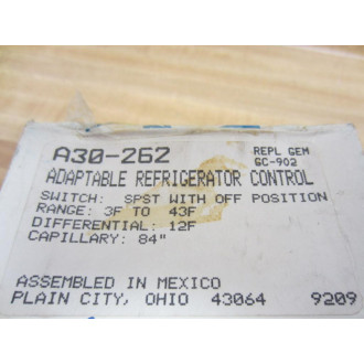 Ranco A30-262 Adaptable Refrigerator Control