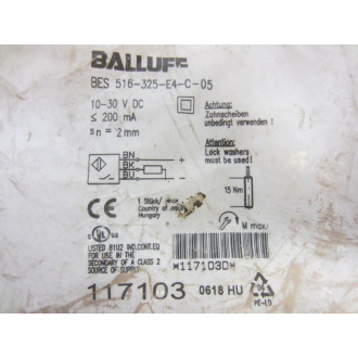 Balluff BES 516-325-E4-C-05 BES516325E4C05 Proximity Switch